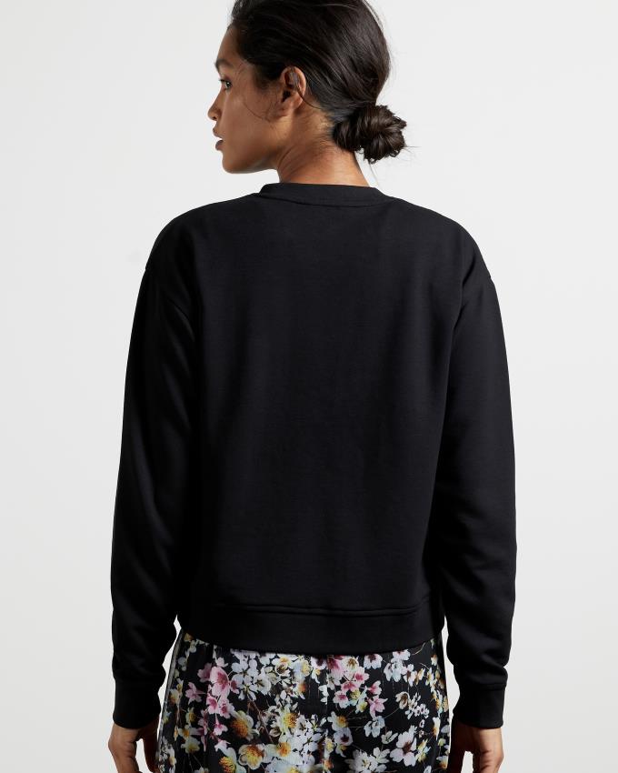 Sweatshirt Ted Baker Logo Noir Femme | WAN-25658270